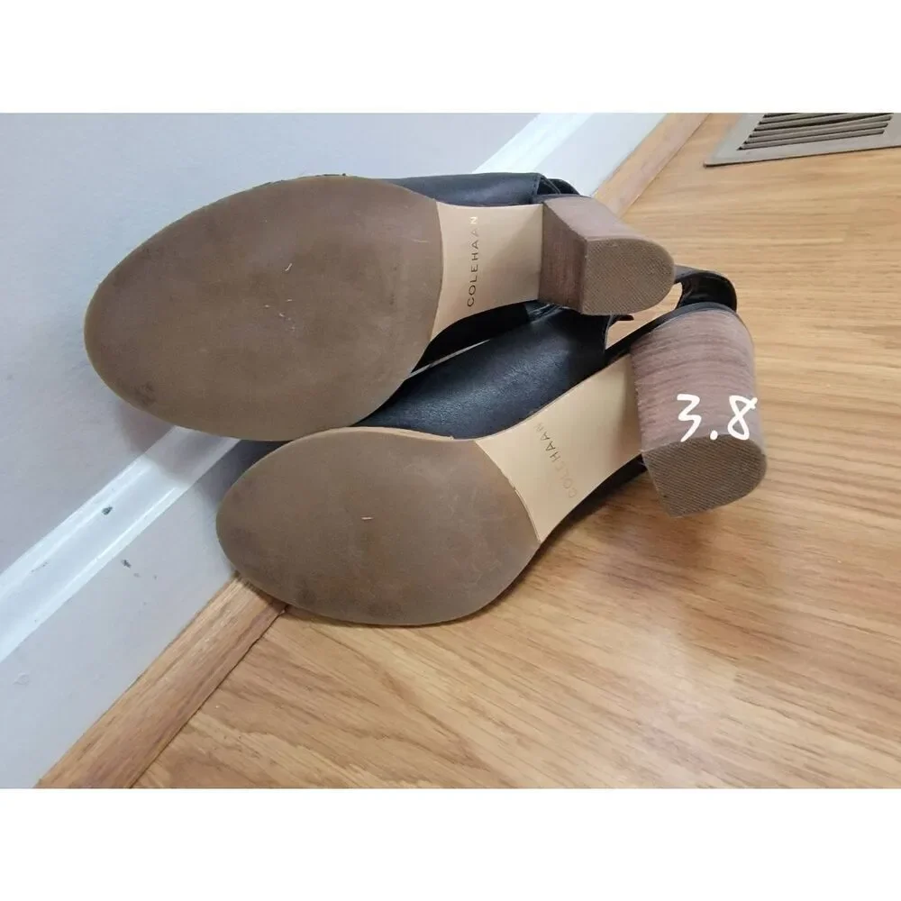 Cole Haan Peep Toe Leather Bootie 6.5